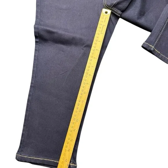 NWT D. Jeans Recycled Denim High Waist Capri Womens 6 Dark Blue - Picture 8 of 9